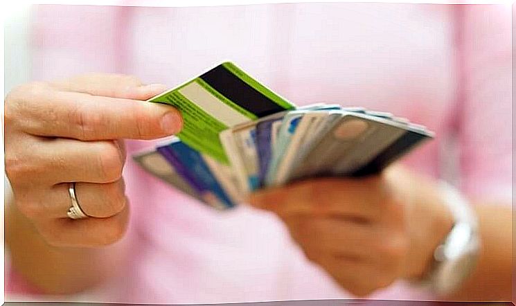 woman with credit cards