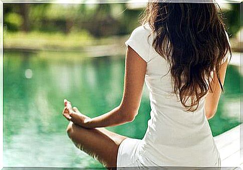 woman meditating