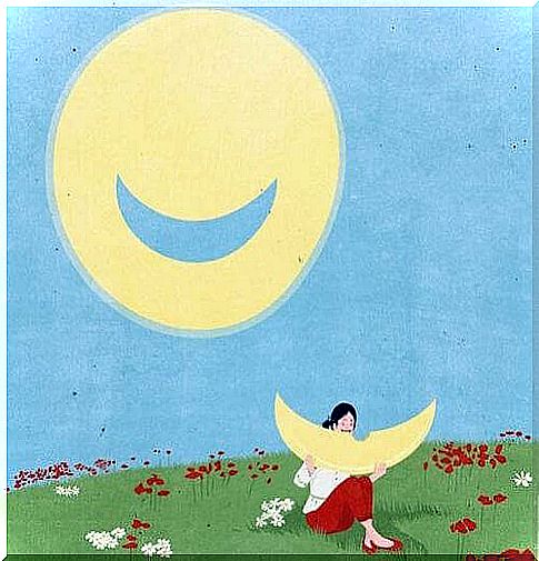 woman-laughing-and-eating-the-moon