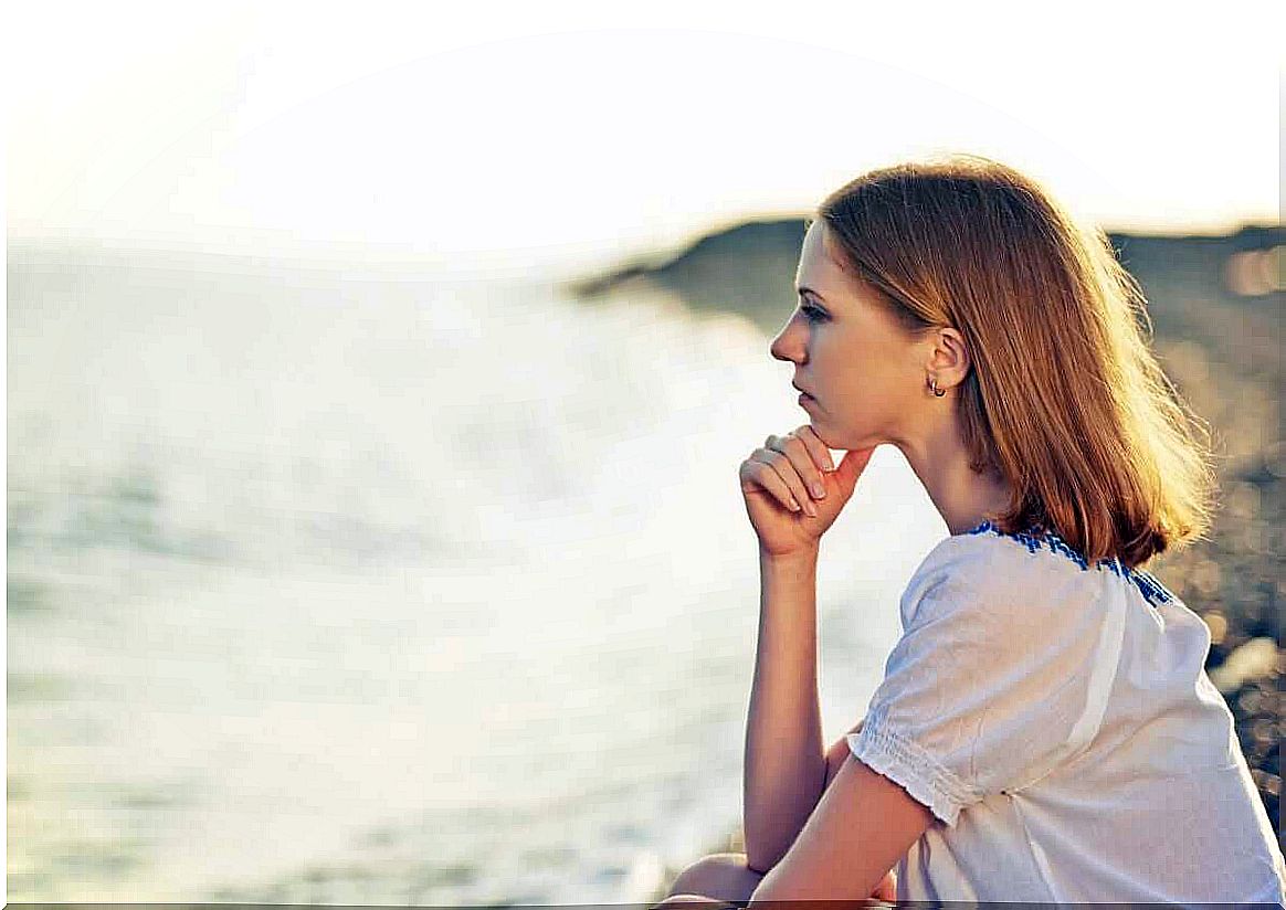 woman watching the sea