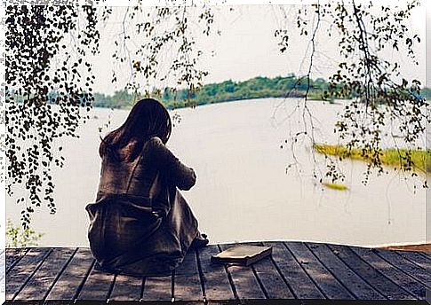 woman on the lakeshore