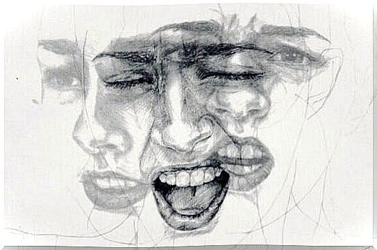 woman face expressing emotions