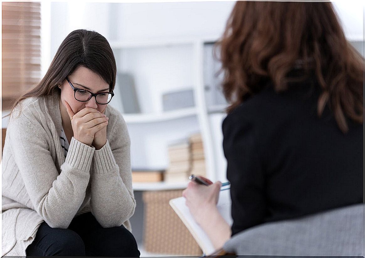 woman doing therapy