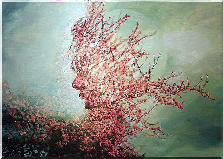 woman's face made with flowers representing the truth